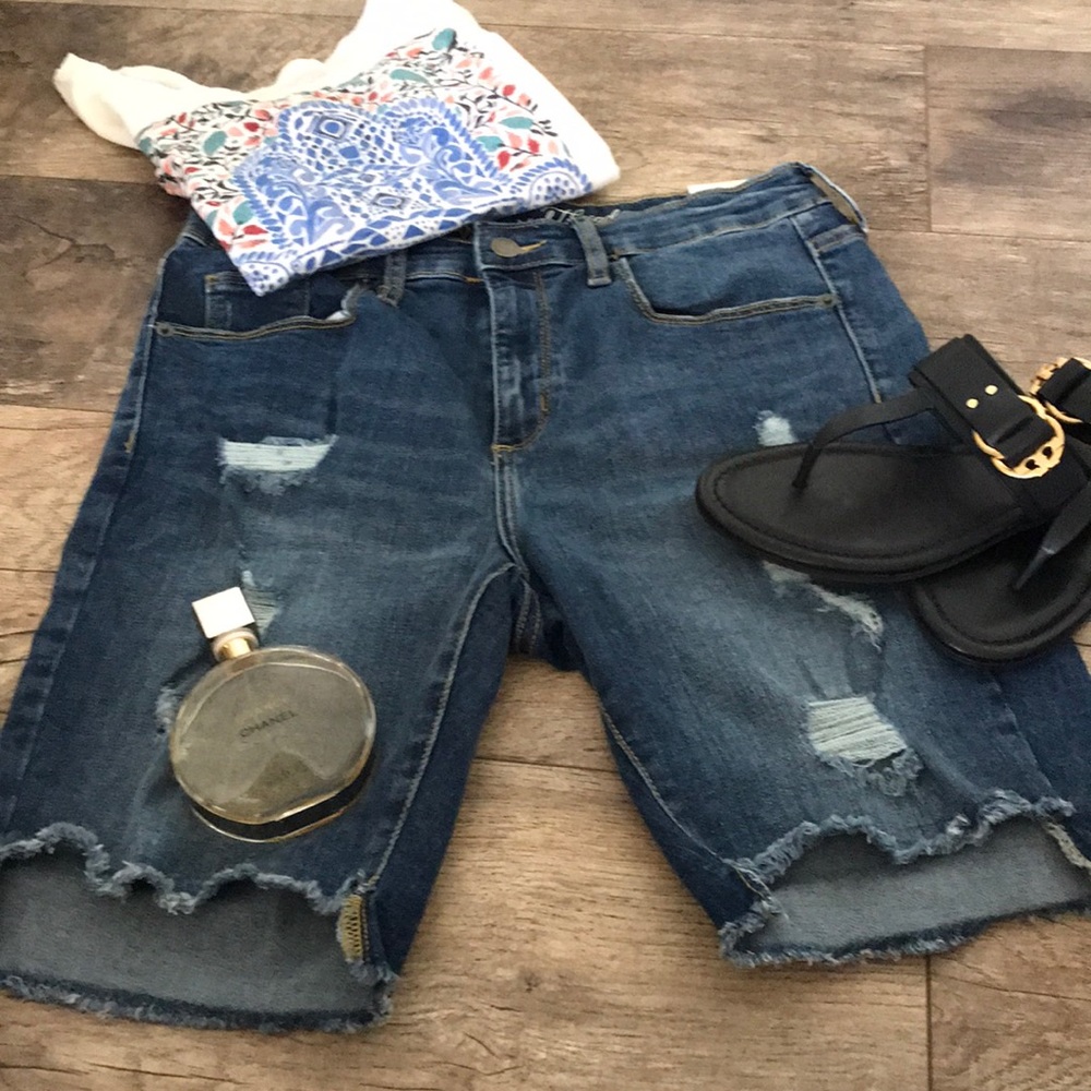 High Rise denim shorts